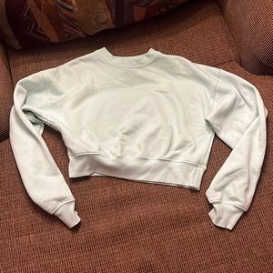 Wild Fable Mint Green/Blue Sweatshirt Crop Top